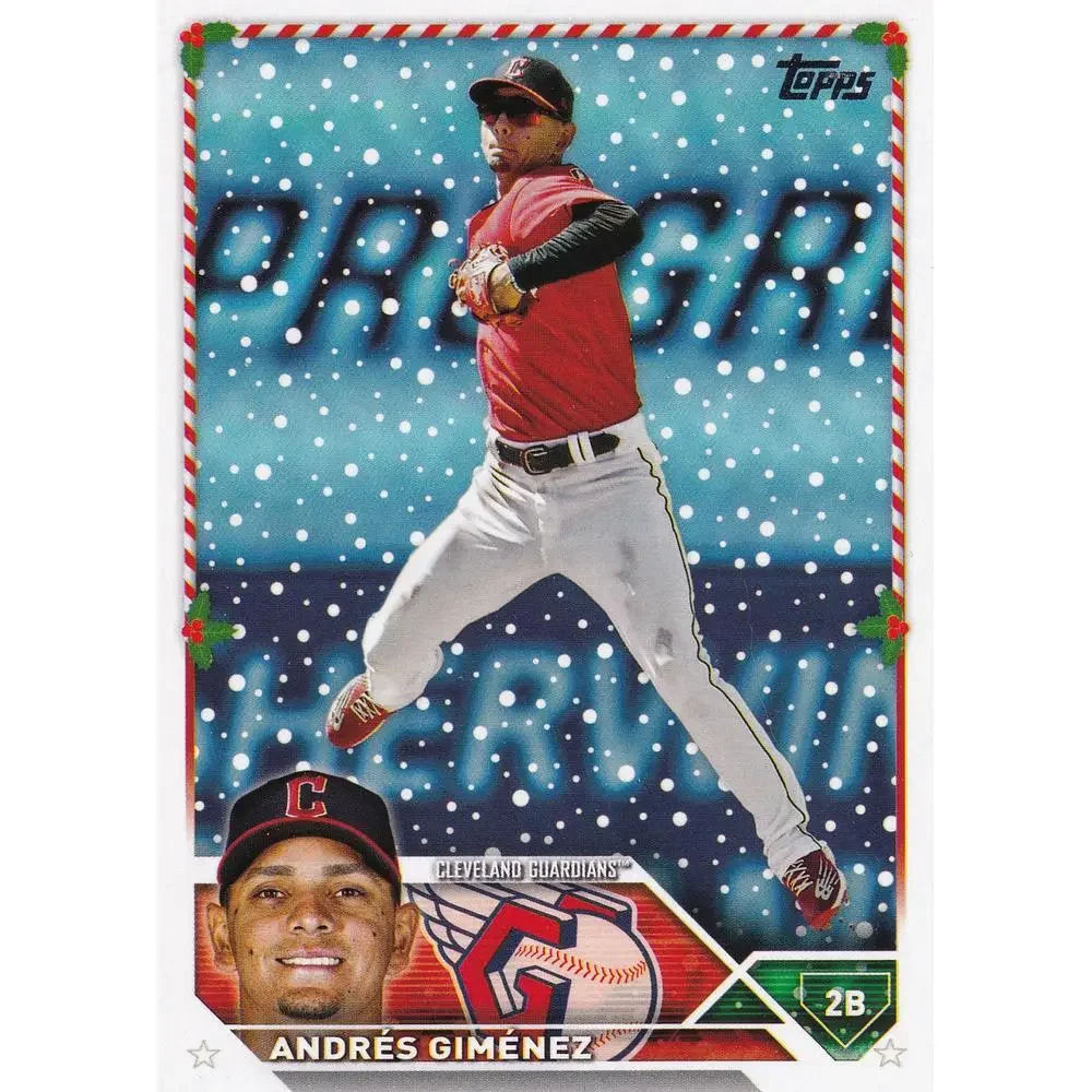 2023 Topps Holiday Andres Gimenez H136 Cleveland Guardians